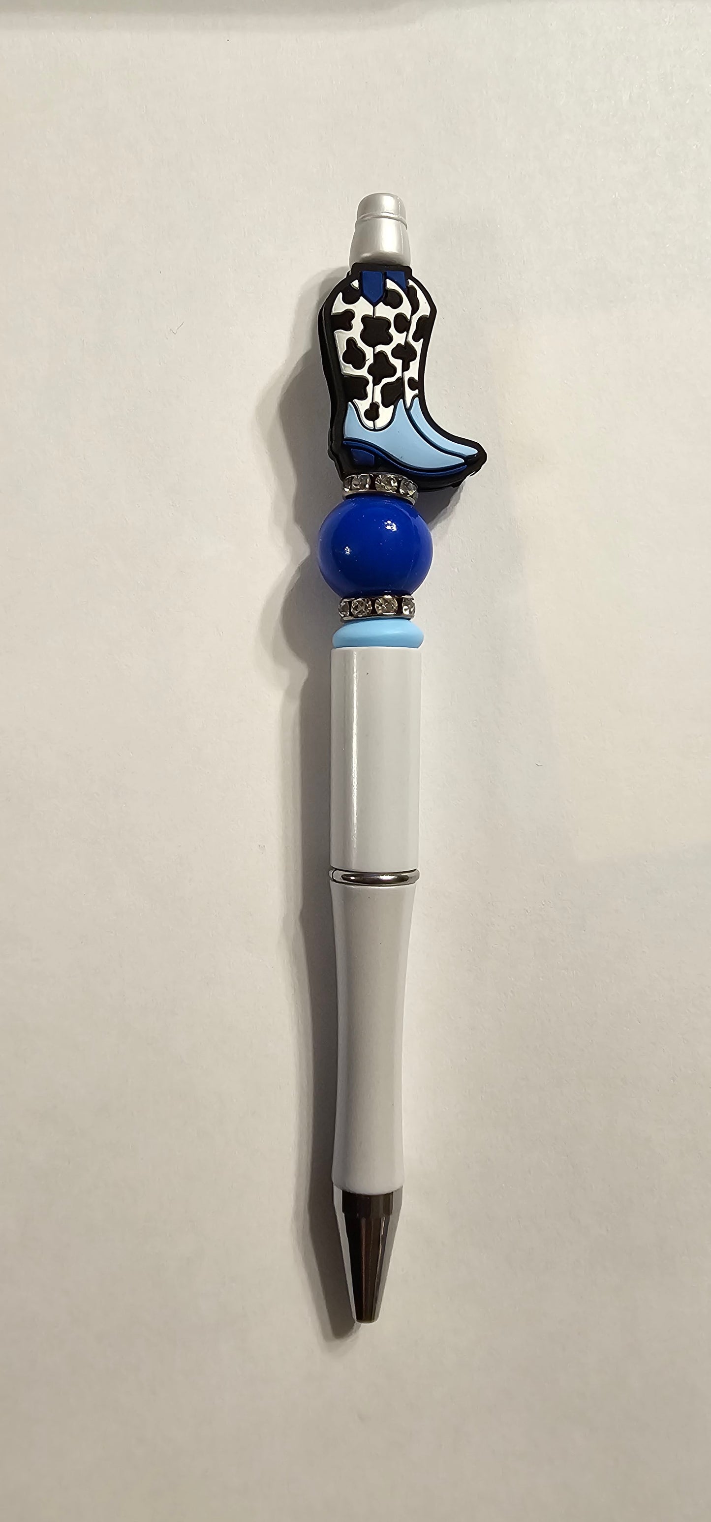 Blue Cowboy Boots Beaded Pen