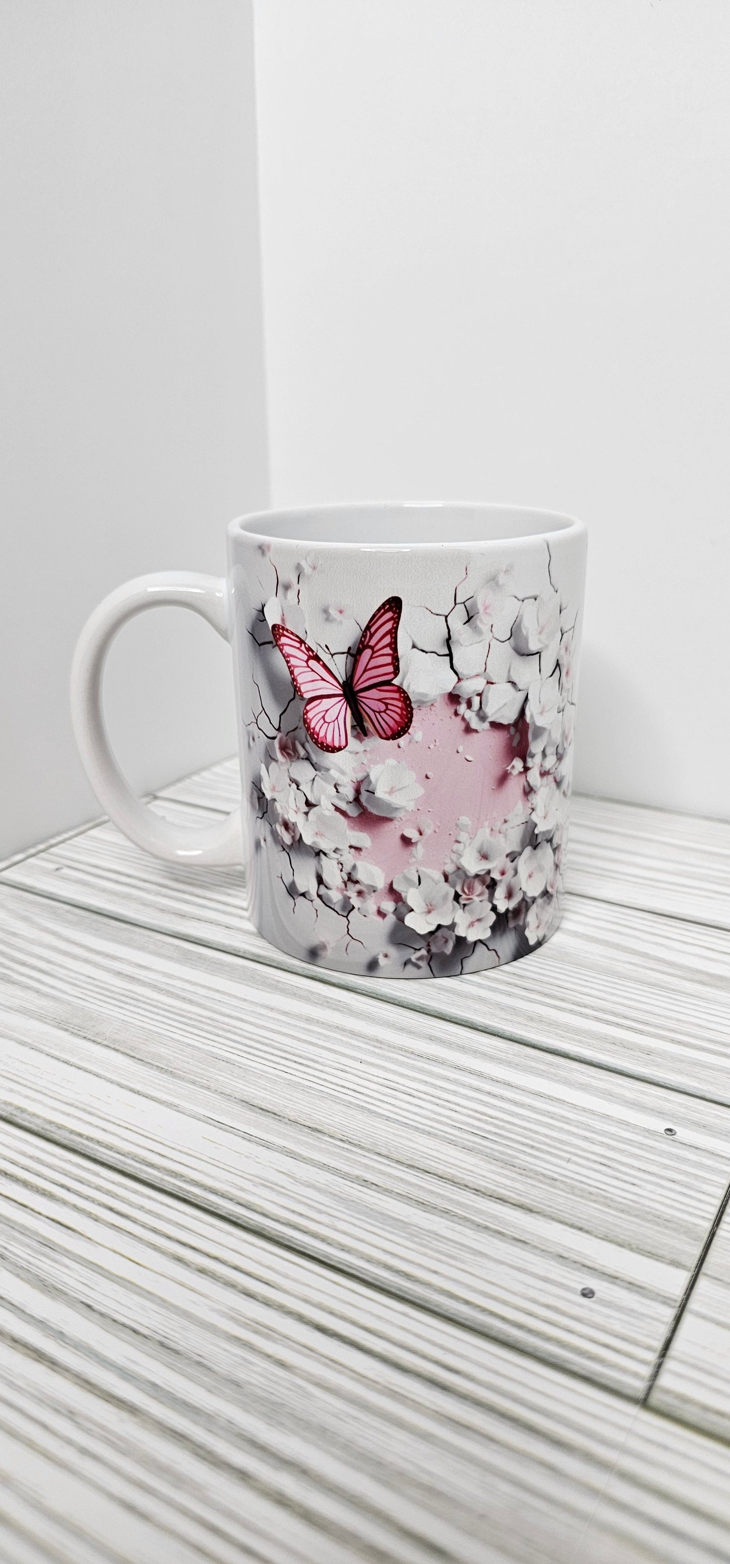 Pink Butterfly-12oz Coffee Mug