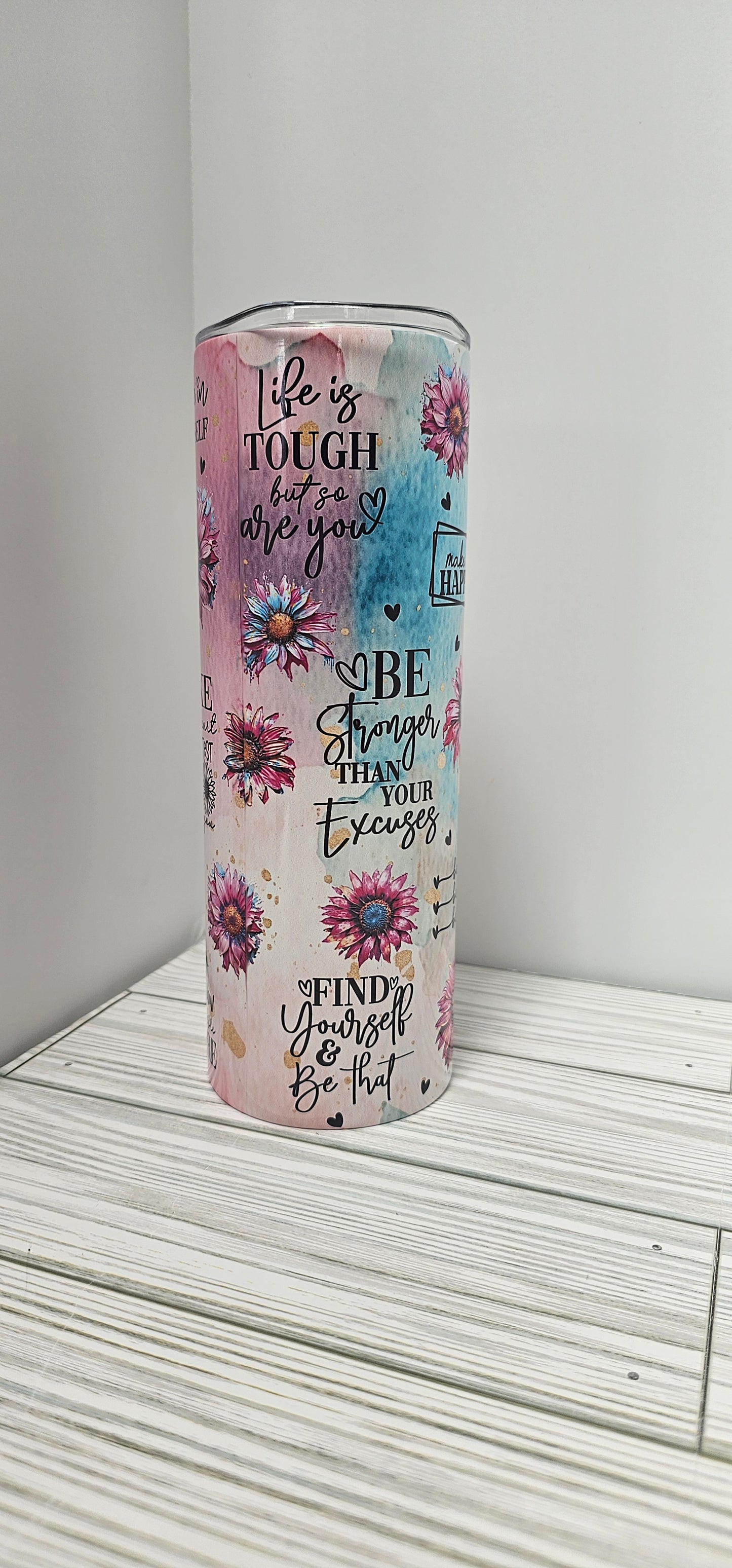 Words of affirmation (Pink) -20z Tumbler