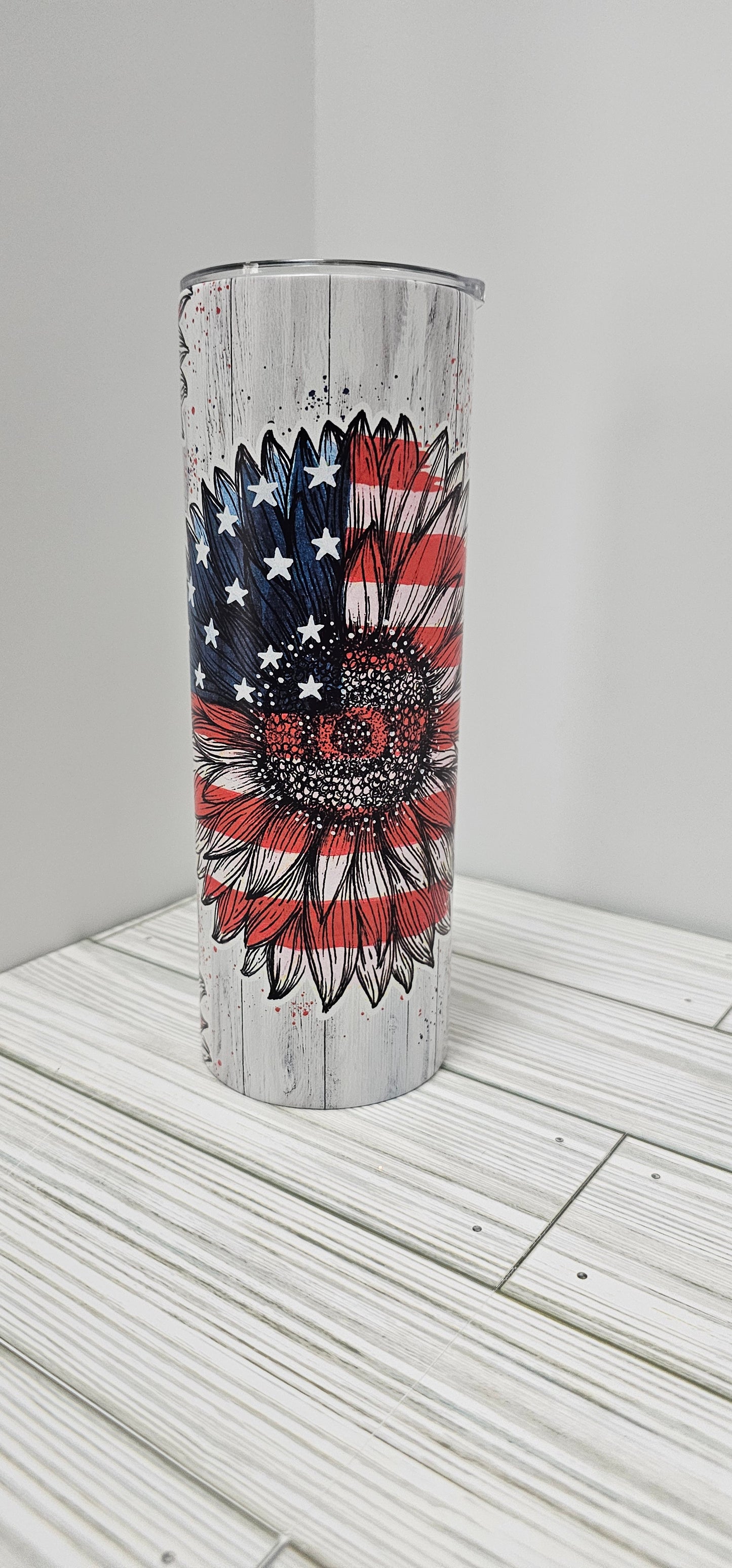 American Flag Daisy-20oz Tumbler