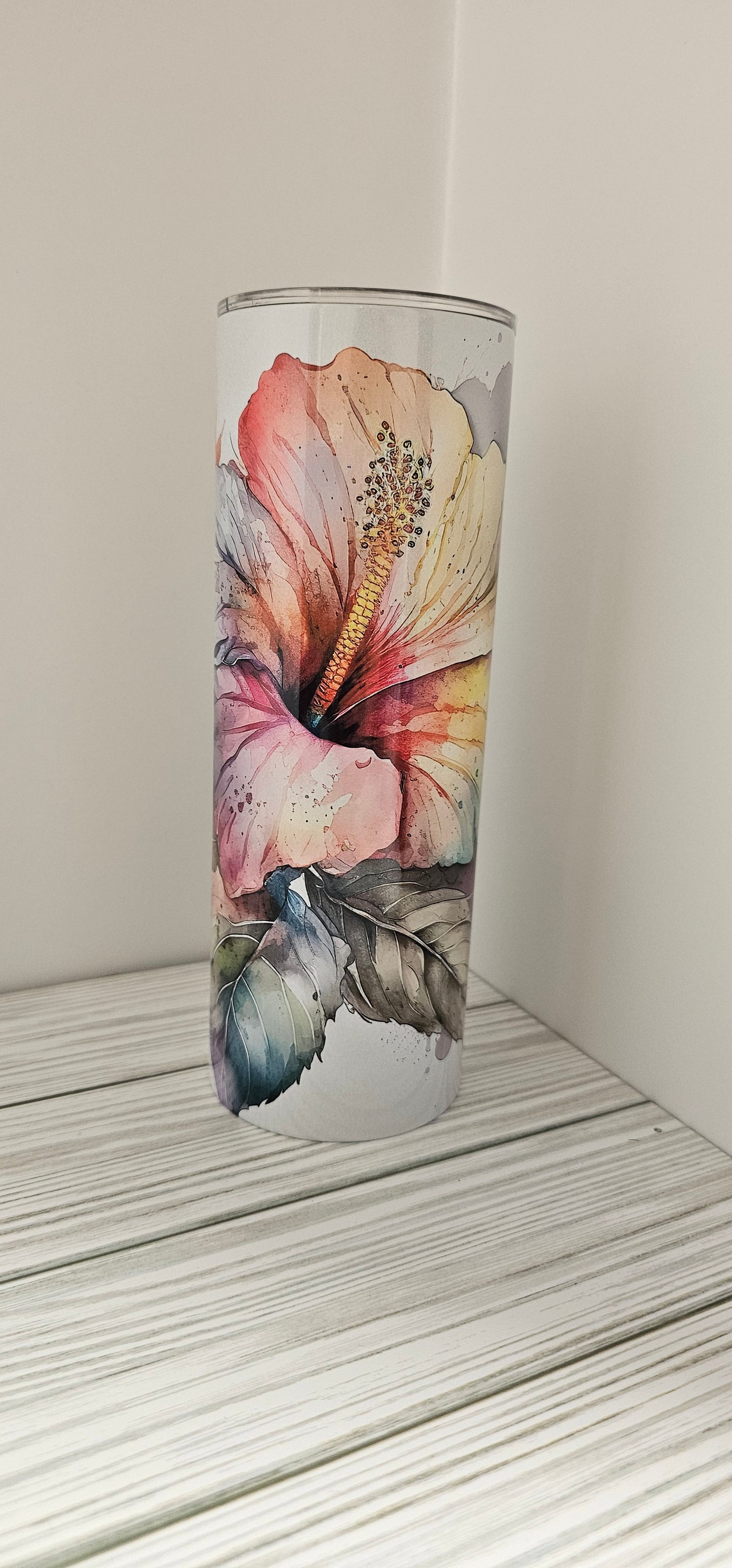 Colorful Hibiscus (Iridescent)- 20oz Tumbler