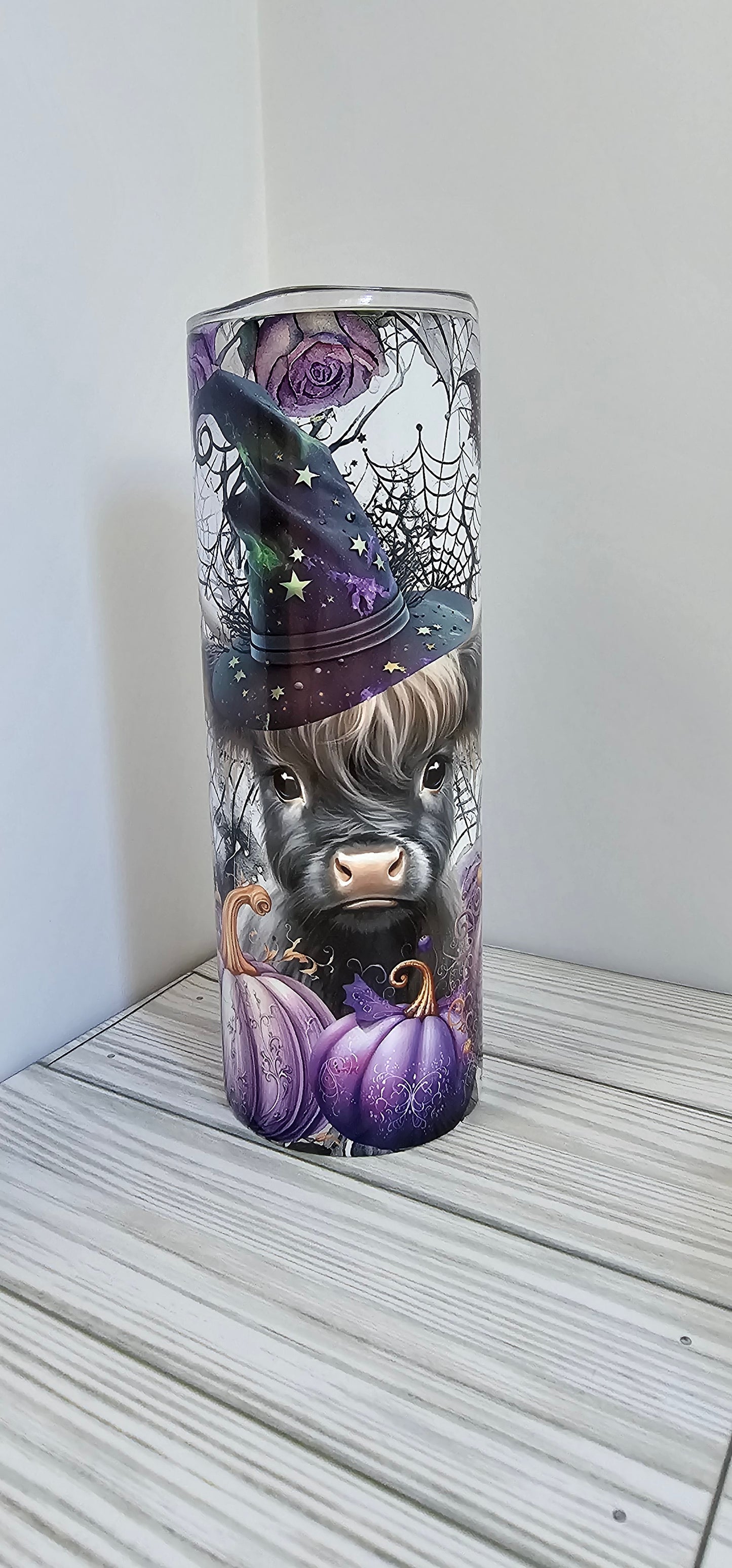 Purple Witch Highland Cow- 20oz Tumbler