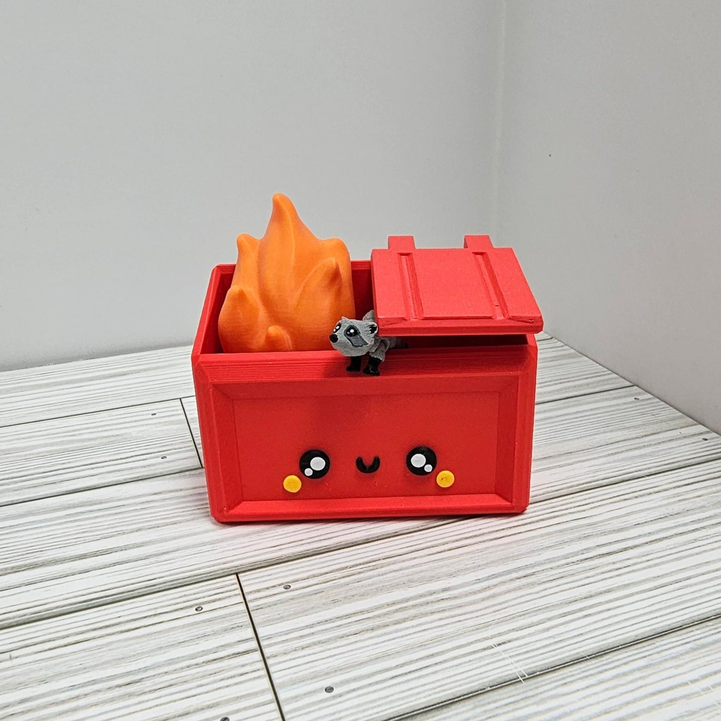 Dumpster Fire with Racoon (3D Print)